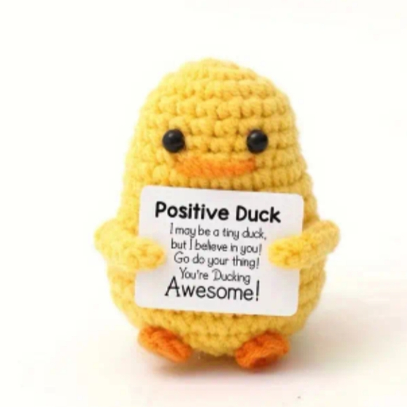 Handmade Woven Positive Energy Little Yellow Duck #New - Picture 5 of 6